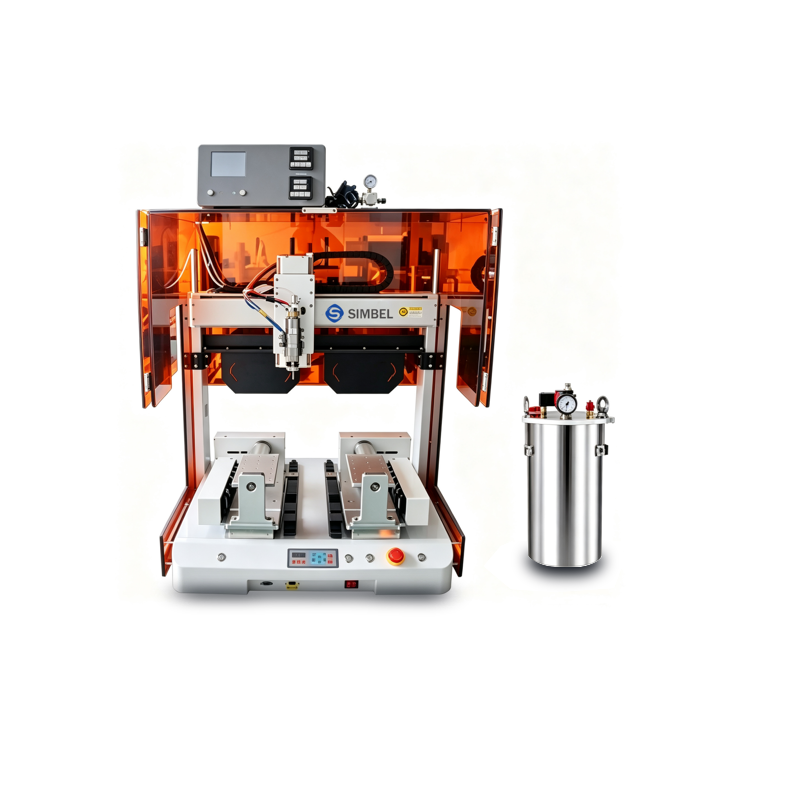 Desktop Dual‑Station UV Dispensing & Curing Machine, table‑top dual‑station automatic all‑in‑one equipment for UV glue dispensing and UV‑LED light curing