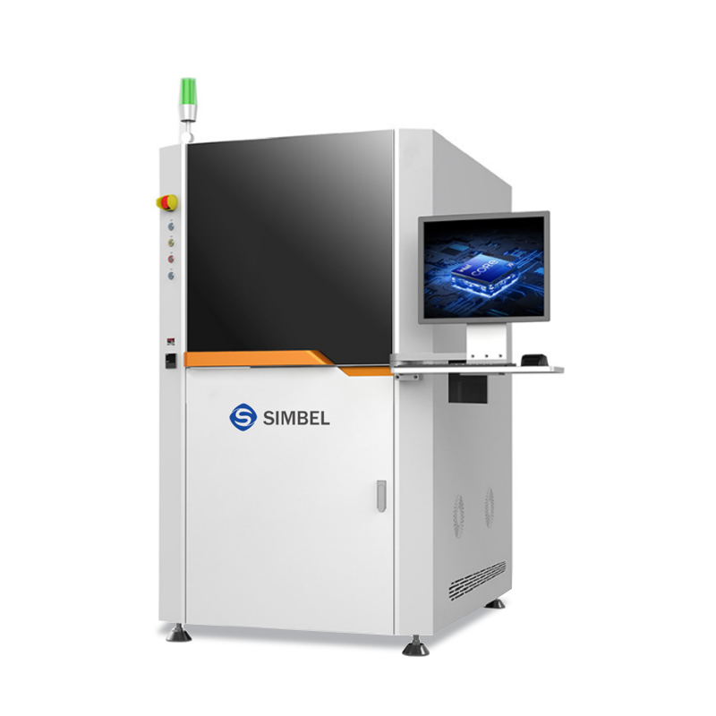 Floor‑Standing Automatic Vision‑Precision Soldering Machine SPL‑900, heavy‑duty enclosed vision‑guided precision soldering system, external industrial monitor, multi‑color tower light, for high‑end micro‑component, automotive and medical‑electronic soldering